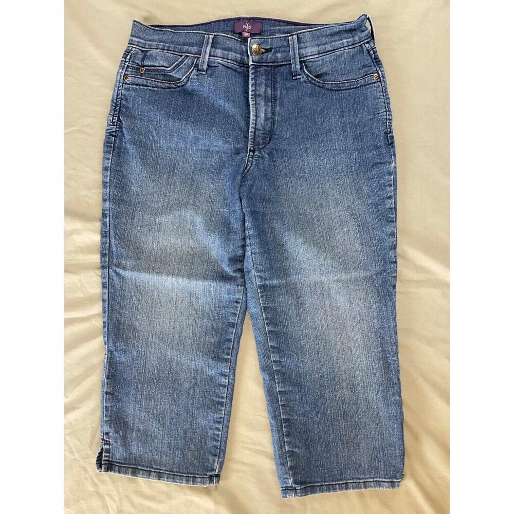 NYDJ 'Crop' Lightweight 5-Pocket Stretch Denim Jeans. Women's 6P, Read.